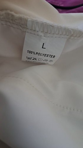 Flowy Satin-Look Cargo Pants – Cream Neutral Utility Style, Size L. 5