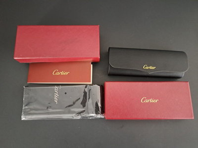 Cartier White Buffalo Horn Rimless Sunglasses – Gold & Blue Transition Lenses – Luxury Designer Eyewear 10