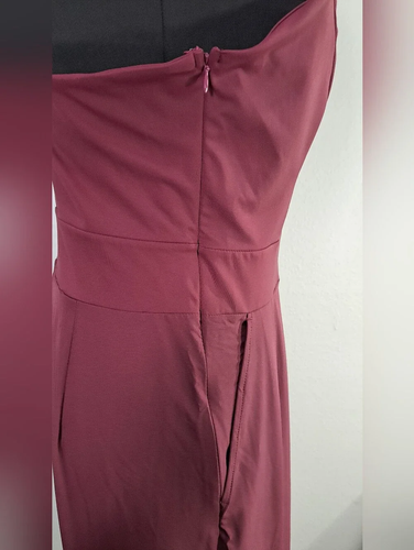HALARA Burgundy Wide Leg Jumpsuit , Women Size L. 8
