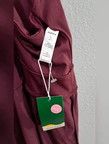 HALARA Burgundy Wide Leg Jumpsuit , Women Size L. 6