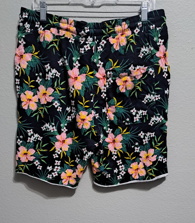Divided Men’s Floral Print Sweat Shorts – Island Breeze Style, Size Large. 4