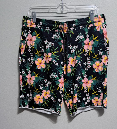 Divided Men’s Floral Print Sweat Shorts – Island Breeze Style, Size Large. 11