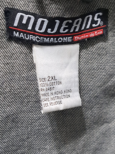 VINTAGE MOJEANS by Maurice Malone Black Denim Jean Jacket – Size 2XL 7