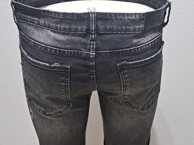 GFTD LA BLACK LANDON JEANS, SIZE 38. 7