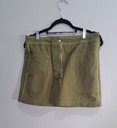 Cider Cargo Mini Skirt Olive Green Size Large NWT 5