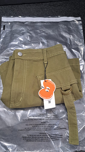 Cider Cargo Mini Skirt Olive Green Size Large NWT 12