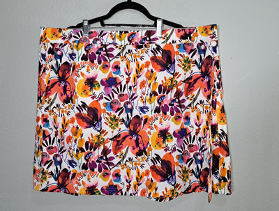 RipSkirt Hawaii Floral Print Wrap Skirt, Colorful Tropical Travel Beach Resort Style, Size XXL 10