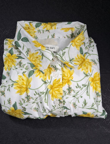 ON 34TH Plus Size Floral Cutwork Mini Shirtdress – Size 2XL – White & Yellow Spring Dress 12