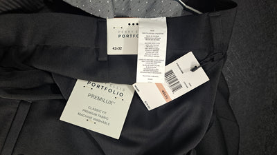 NWT Perry Ellis Portfolio Premilux Men's Dress Pants 42x32 Dark Gray Classic Fit. 6