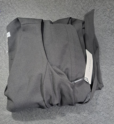 Calvin Klein Black Wide Leg Jumpsuit Size 16 NWT Sleeveless Tie Waist V-Neck 14