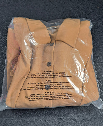 Calvin Klein Women's Camel Belted Button Front Midi Shirt Dress Size 6 Puff Sleeve, NWT. 15