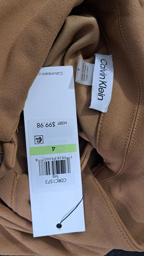 Calvin Klein Women’s Belted Button Front Shirt Dress Size 4 Puff Sleeve, NWT. 8