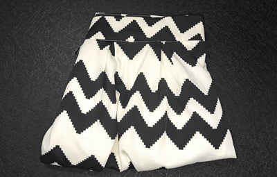 Lillians Black White Zigzag Chevron A-Line Skirt Women's Large 14