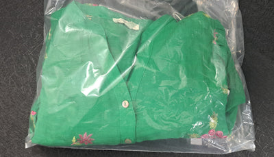 Fig & Flower Green Embroidered Floral Dress, Size PM, NWT. 14