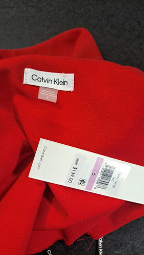 Calvin Klein Red Sleeveless Zip Front Fit & Flare Dress NWT Size 6. 7