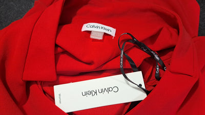 Calvin Klein Red Sleeveless Zip Front Fit & Flare Dress NWT Size 20. 7