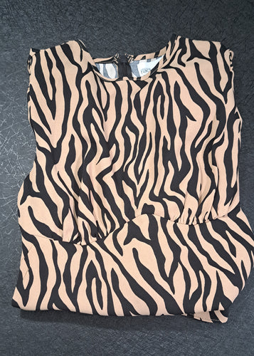 Nordstrom Rack Women's Zebra Print Long Sleeve Knee Length Dress XXS NWT 14