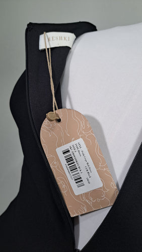 MESHKI Black Square Neck Midi Dress Size Large NWT 9