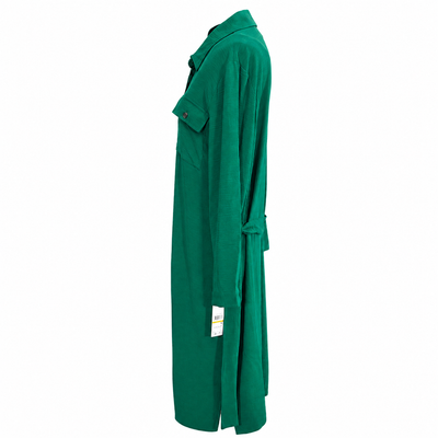 DKNY Women's Green Button Front Shirt Dress Belted Long Sleeve Size 14 NWT 3