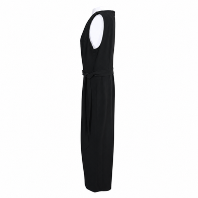 Calvin Klein Black Wide Leg Jumpsuit Size 16 NWT Sleeveless Tie Waist V-Neck 11