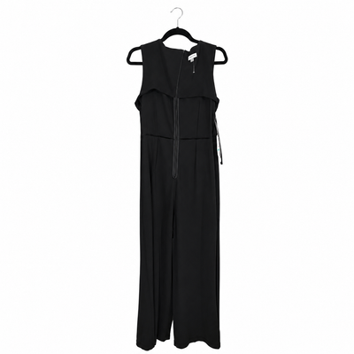 Calvin Klein Black Wide Leg Jumpsuit Size 16 NWT Sleeveless Tie Waist V-Neck 6
