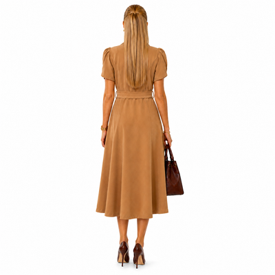 Calvin Klein Women’s Belted Button Front Shirt Dress Size 4 Puff Sleeve, NWT. 4