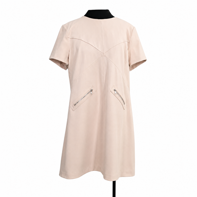 DKNY Women's Size 16 Blush Beige Sheath Dress Short Sleeve Zipper Pocket, NWT. 2