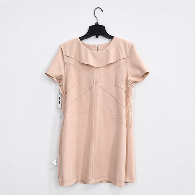 DKNY Women's Size 16 Blush Beige Sheath Dress Short Sleeve Zipper Pocket, NWT. 6