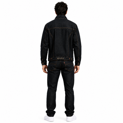 VINTAGE MOJEANS by Maurice Malone Black Denim Jean Jacket – Size 2XL 12