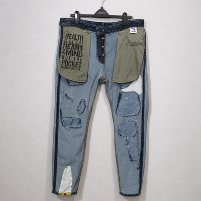 Billionaire Boys Club Racer Rip & Repair Men’s Jeans in Photon, Size 38. 6