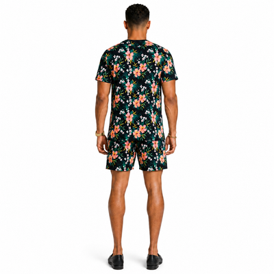 Divided Men’s Tropical Floral Pocket T-Shirt – Bold in Bloom, Size Large. 3