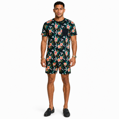 Divided Men’s Tropical Floral Pocket T-Shirt – Bold in Bloom, Size Large. 10