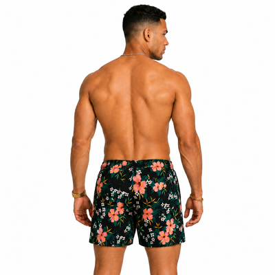 Divided Men’s Floral Print Sweat Shorts – Island Breeze Style, Size Large. 3
