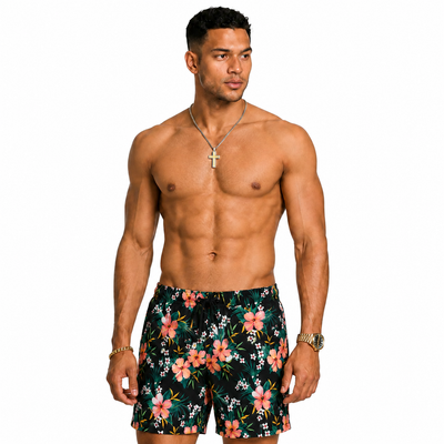 Divided Men’s Floral Print Sweat Shorts – Island Breeze Style, Size Large. 10