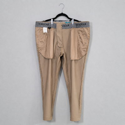 Haggar Men's Comfort Dress Pants Khaki Tan Size 38x29. 7