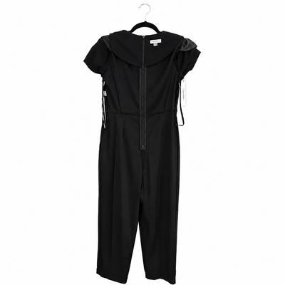 NWT Calvin Klein Black Belted Petal Sleeve Jumpsuit Size 8 Puff Sleeve Career. 8