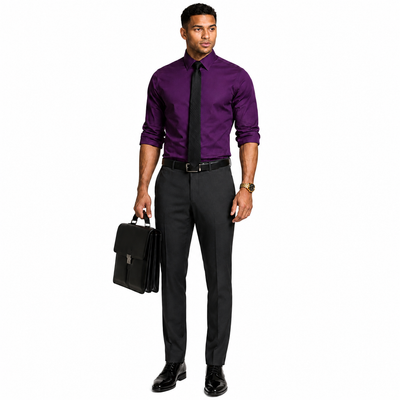 NWT Perry Ellis Portfolio Premilux Men's Dress Pants 42x32 Dark Gray Classic Fit. 8