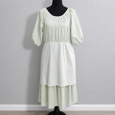 Melloday Sage Green Tiered, Puff Sleeve, Pockets, Boho Dress Size Xs. (New – Listed as Used) 7
