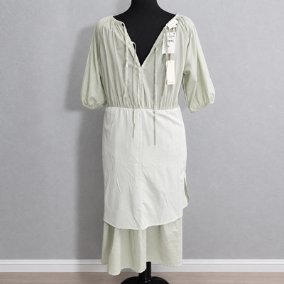 Melloday Sage Green Tiered, Puff Sleeve, Pockets, Boho Dress Size Xs. (New – Listed as Used) 8