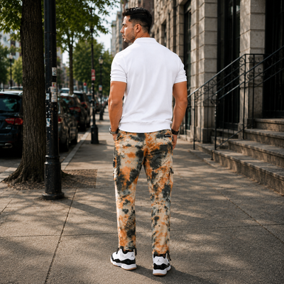 Billionaire Boys Club Men’s Tie-Dye Cargo Pants, Size 34. 11