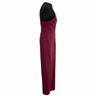 HALARA Burgundy Wide Leg Jumpsuit , Women Size L. 3