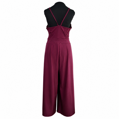 HALARA Burgundy Wide Leg Jumpsuit , Women Size L. 12