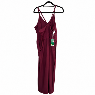 HALARA Burgundy Wide Leg Jumpsuit , Women Size L. 10