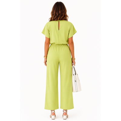 Boston Proper Beyond Travel Crop Drawstring Waist Jumpsuit Daiquiri Green XS New With Tags 13
