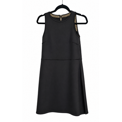 MICHAEL Michael Kors Black Gold Studded Sleeveless Sheath Dress Size Small. 8
