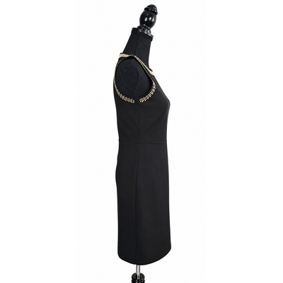 MICHAEL Michael Kors Black Gold Studded Sleeveless Sheath Dress Size Small. 3