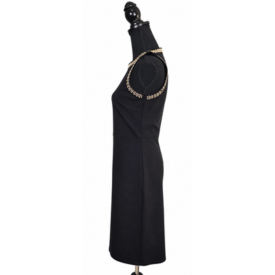 MICHAEL Michael Kors Black Gold Studded Sleeveless Sheath Dress Size Small. 2