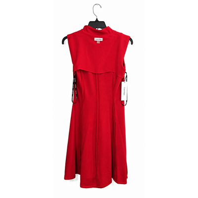 Calvin Klein Red Sleeveless Zip Front Fit & Flare Dress NWT Size 6. 8