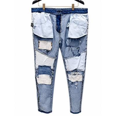 EMBELLISH NYC MENS DISTRESS PATCH JEANS SIZE 38. 6