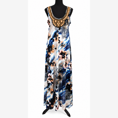 Boston Proper Embellished Floral Maxi Dress, Women’s Size Small. 10
